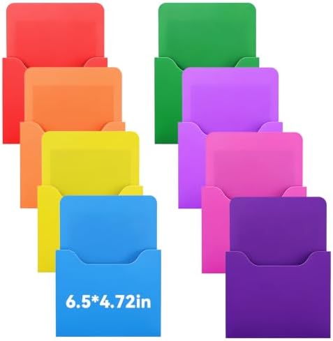 Gilprop 8 Pack Magnetic File Folder Holder for Whiteboard Classroom