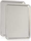 Commercial Quality Baking Sheet Pan Set, Natural Aluminum Cookie