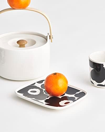 MARIMEKKO Oiva Unikko Rectangular Plate (Black) — Refine Your Kitchen