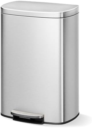 GarveeHome 13 Gal Stainless Steel Kitchen Trash Can