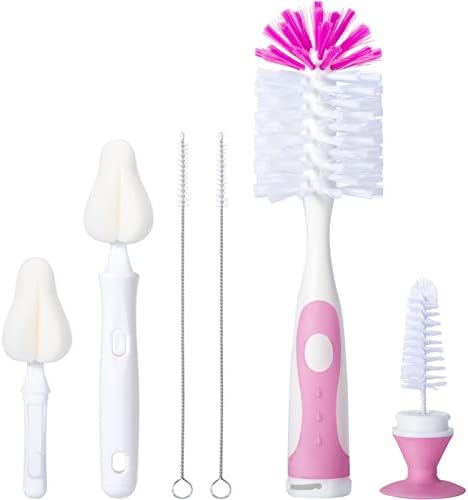 Upright Baby Bottle Brush Set, Concealed Detail Cleaner, Wash Tool