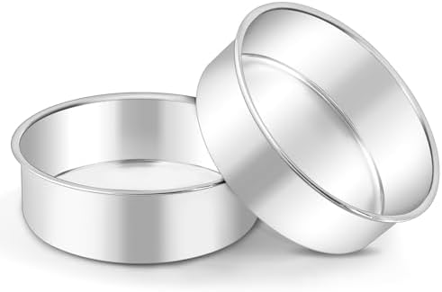 LIANYU Round Cake Pans Set of 2, 6 Inch Round Layer Cake Tins for