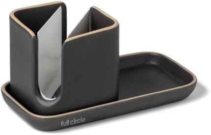 Full Circle Stash Ceramic Kitchen Sink Caddy, 11”
