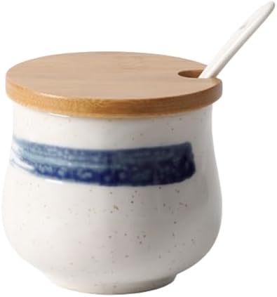 Japanese Sugar Bowl With Lid And Spoon, Sugar Pot, Sugar Container
