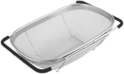 Retractable Drain Basket Stainless Steel Colander Strainer Rack Tray