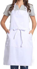 BIGHAS Adjustable Bib Apron with Long Ties for Women Men 18 Colors