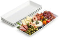 LAUCHUH Serving Platters for Party, 14-inch Porcelain Rectangle Plates