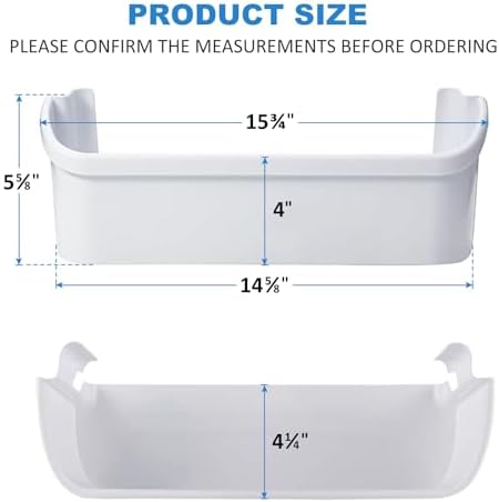 2 Pack 240323001 Refrigerator Door Bin Shelf Compatible with