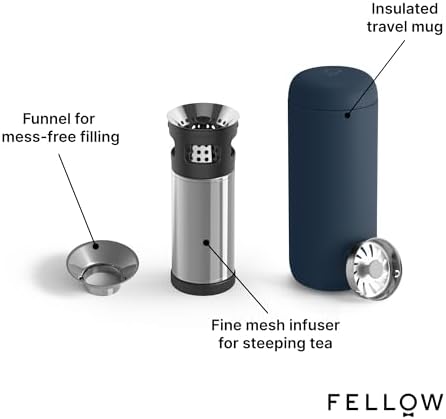 Fellow Carter Tea Infuser for Loose Leaf Tea and Cold Brew - Stone