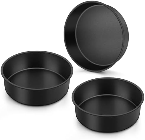 Onader 6 Inch Small Cake Pans Sets of 3 for Baking, Round Smash Cake
