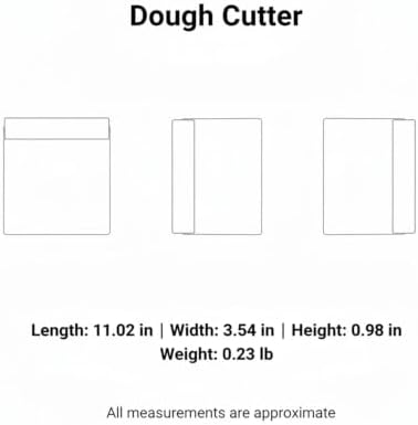 Dough Cutter with Measurement Scale, Stainless Steel Bench Scraper for