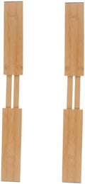 PRETYZOOM 2pcs Adjustable Bamboo Drawer Divider for Tableware
