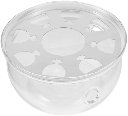 Glass Teapot Warmer Round Base Tealight Heating Stand for Tea and Milk