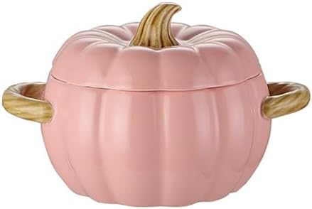 Ceramic Pumpkin Casserole Pot,Pumpkin Dutch Oven Pot with