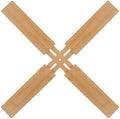 2pcs Adjustable Bamboo Drawer Divider for Kitchen Flatware