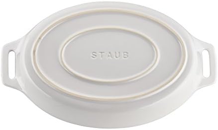 STAUB Ceramic Oval Baking Dish Set, 2-piece, White