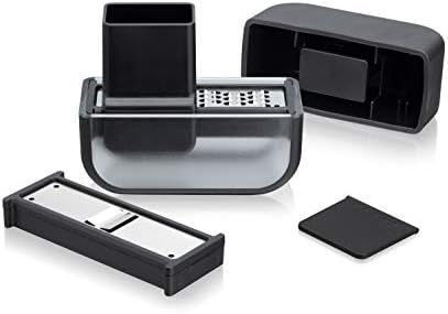 Microplane Garlic Mincer and Slicer Set, Black