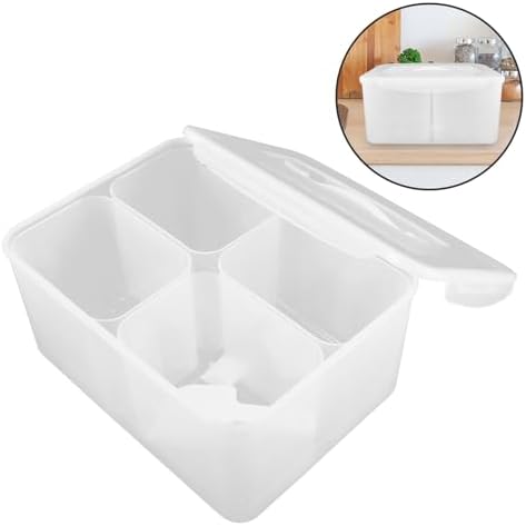 Hemobllo 8l Divided Food Storage Container with Handle, Airtight