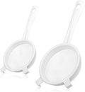 2 Pcs Double Ear Kefir Strainer Set with Handle Plastic Strainer for