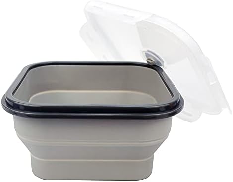 CARTINTS Large 1200ml Collapsible Bowls with Lids, Silicone Food