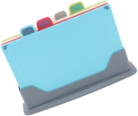 Plastic Cutting Board Set 4 Color Coded Non Slip Rubber Mats with