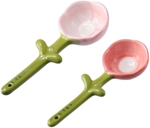 Sunflowers Measuring Spoons and Cups Set, Cute Ceramic Measuring