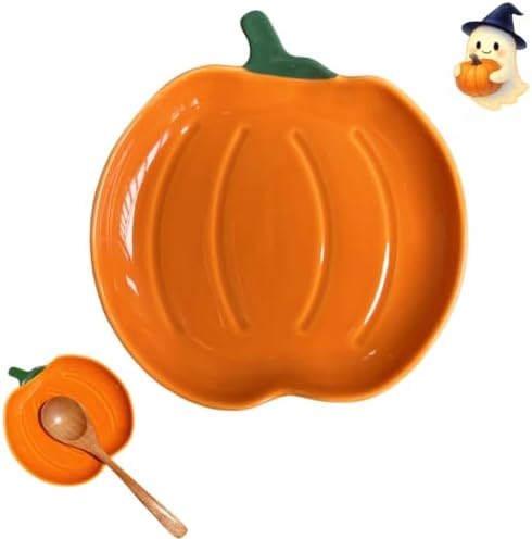 Ceramic Spoon Rest for Stove Top, Halloween Pumpkin Cute Spoon Rest