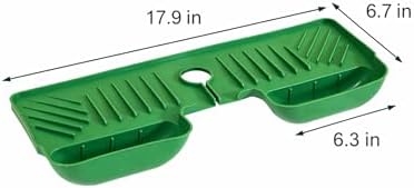 Silicone Kitchen Sink Splash Guard Faucet Mat with Deep Storage