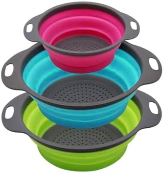 Set of 3 Niklye Ultimate Kitchen Strainers—1×10” & 2×12” Collapsible
