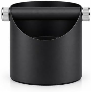 Salomayes Espresso Knock Box, Steel Coffee Grounds Bin with Silicone