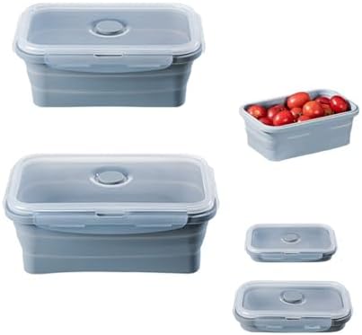 Silicone Collapsible Food Storage Containers-Prep/Storage Bowls with