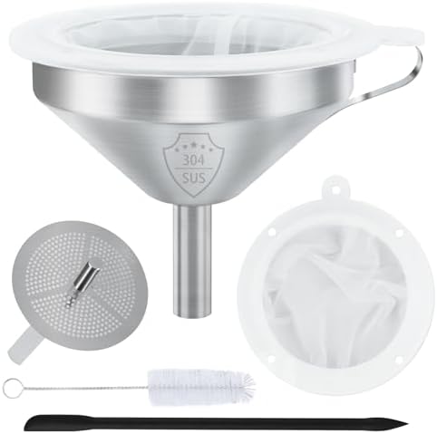 Kitchen Bottling Funnel, 5-inch 304 Stainless Steel Funnel