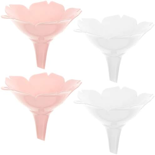 4pcs Plastic Funnel Set Creative Cherry Blossom Flower Shape Liquid