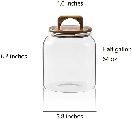 Sweejar Half-Gallon Glass Laundry Pods Container, 1 Pack