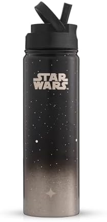 JoyJolt Stainless Steel 22 oz Star Wars Water Bottle with Straw Lid