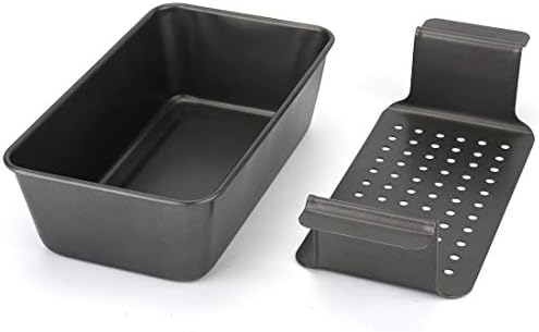 Tosnail 4-Piece Non-Stick Meatloaf Pan with Drain Bread Loaf Pan Set