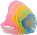 Plastic Funnel Set of 5 | Multi-Size & Multi-Color Mini Funnels for