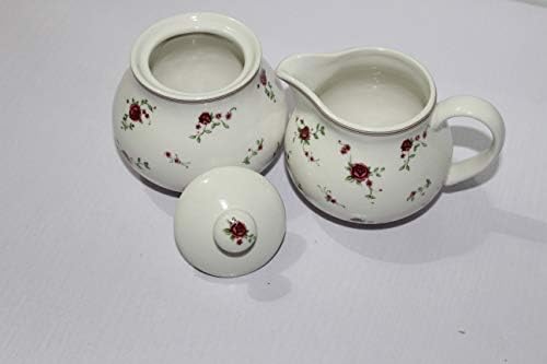 Cream & Sugar Sets with Lids Porcelain Vintage Floral Sugar Bowl and