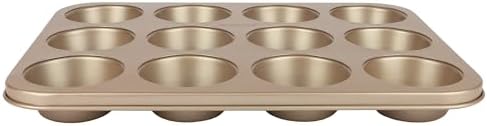 David Burke 12-Cup Muffin Pan, Carbon Steel, PFTE & PFOA Free, Oven