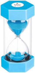 2 Minute Sand Timer, Unbreakable Hexagon Hourglass, Plastic Sand Watch
