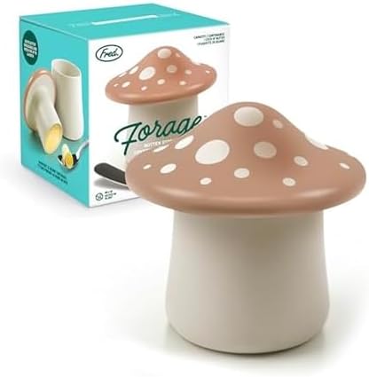 Genuine Fred FORAGE Mushroom Butter Storage Container, Unique Kitchen