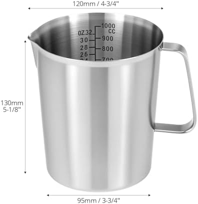 QWORK 304 Stainless Steel Measuring Cup 32 OZ with OZ/ML Graduations