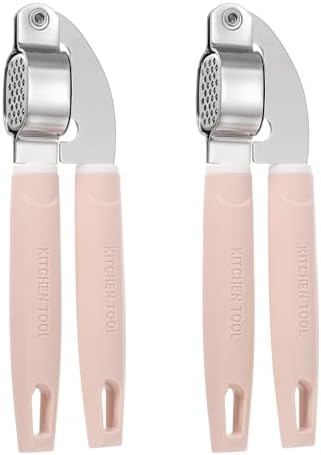 uxcell 2pcs Garlic Press, 7.7 Inch Stainless Steel