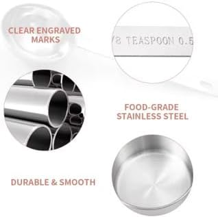 Premium No Rust 10-Piece Stainless Steel Measuring Cups & Spoons Set, Cups and - Image 7