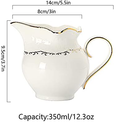 Ceramic Salt Storage Jar, Ceramic Sugar Bowl with Lid and Milk Jug