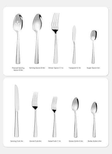 Silverware Set for 8, 45 Piece Stainless Steel Kitchen Utensils Cutlery Set