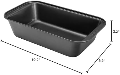 Baker's Secret 2pcs Loaf Pan for Baking Bread, Nonstick Carbon Steel