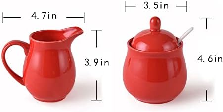 Colorful Ceramic Milk Jug Sugar Bowl, Coffee Serving Set, Creamer