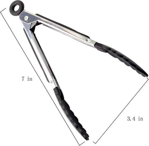 7 Pack 7-Inch Mini Kitchen Tongs