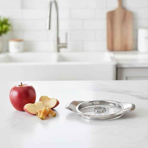 Apple Slicer and Corer, Stainless Steel Fruit Cutter for Uniform